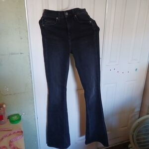 Veronica Beard Beverly Women Jeans HIgh Rise Skinny Flare Black SZ 25 Used